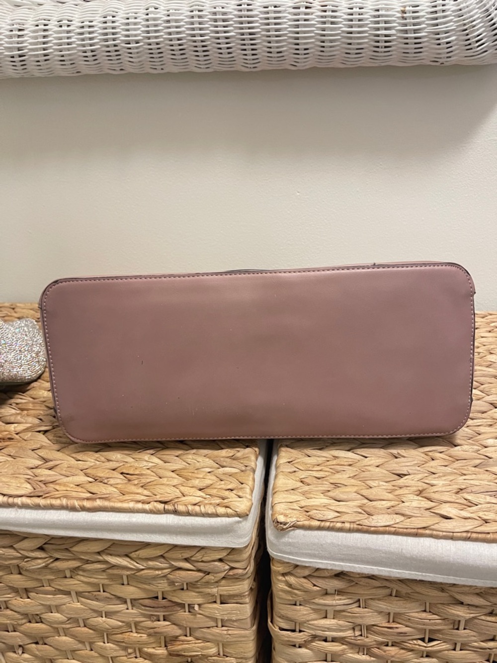 Aldo Blush Textured Dome Satchel with Gold Accents - Picture 5 of 5